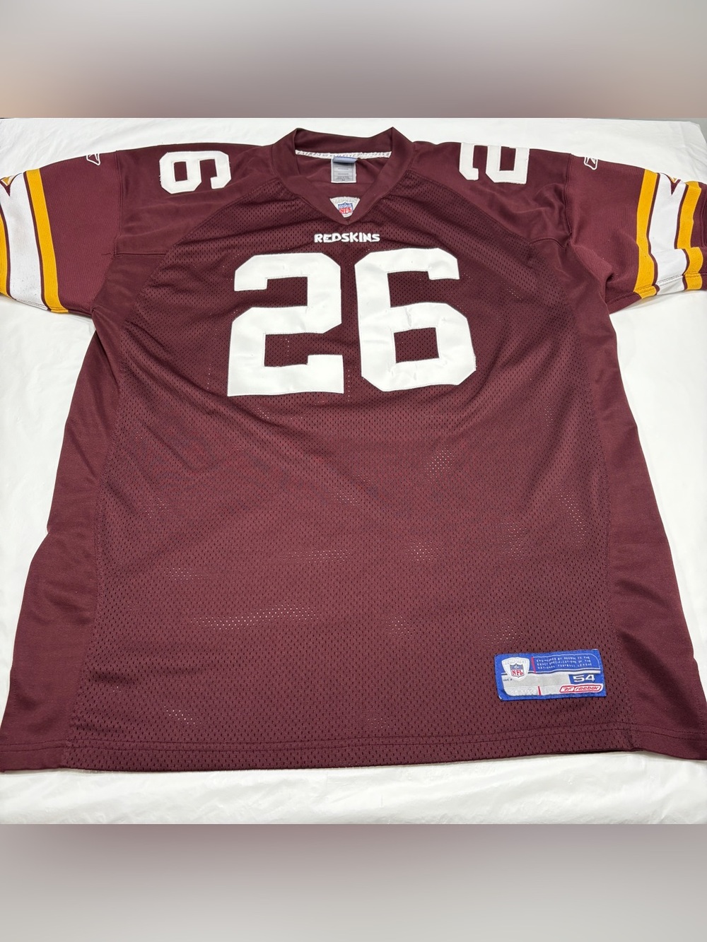 Vintage Reebok NFL Washington Redskins Clinton Portis #26 Jersey Men’s 54 3XL